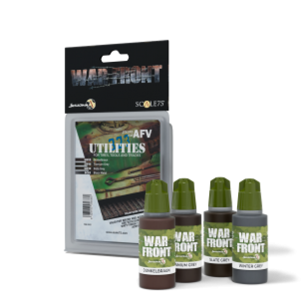 Warfront Range: Paint Set - COLORS FOR AFV-UTILITIES (4 Bottles 17 ML)