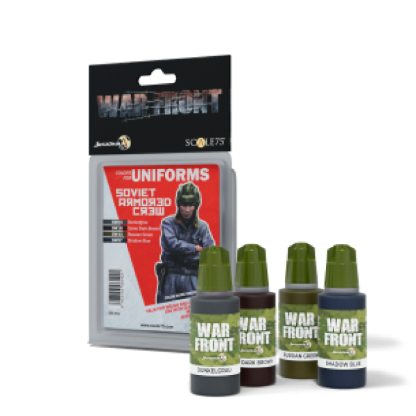 Warfront Range: Paint Set - SOVIET ARMORED CREW (4 Bottles 17 ML)