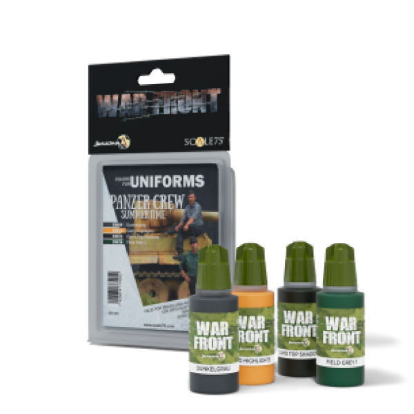Warfront Range: Paint Set - PANZER CREW - SUMMERTIME (4 Bottles 17 ML)