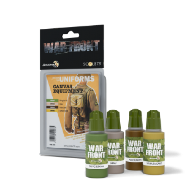 Warfront Range: Paint Set - CANVAS EQUIPMENT (4 Bottles 17 ML)