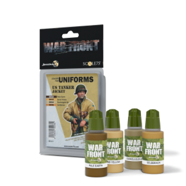 Warfront Range: Paint Set - US TANKER JACKET (4 Bottles 17 ML)
