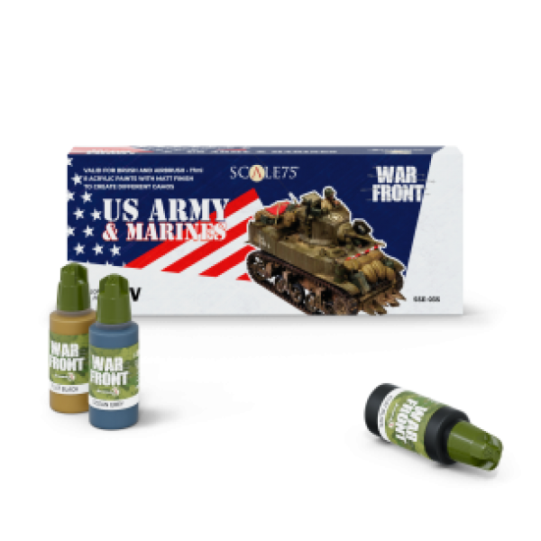 Warfront Range: Paint Set - US ARMY & MARINES (8 Bottles 17 ML)