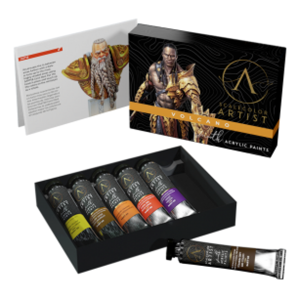 Artist Scalecolor Range: Paint Sets - VOLCANO (6 Tubes 20 ML)