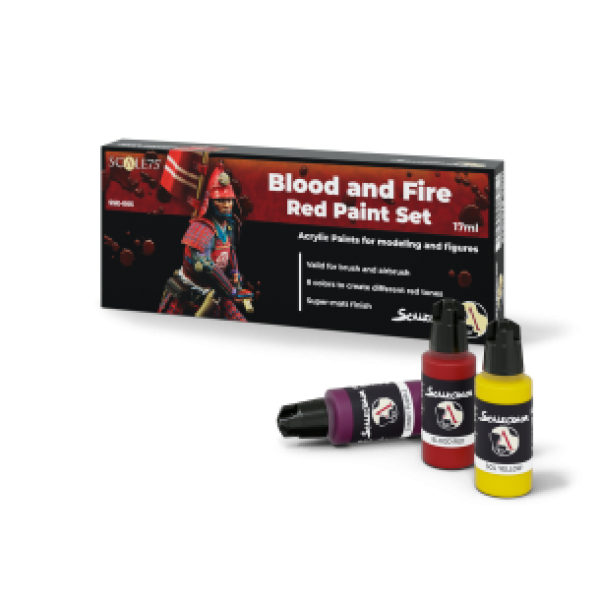 Scale Color Range: Paint Set - BLOOD And FIRE  (8 Bottles 17 ML)