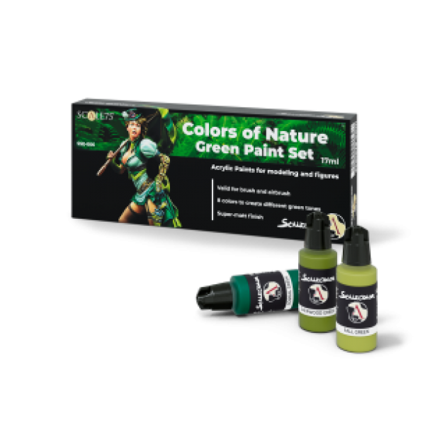 Scale Color Range: Paint Set - COLORS Of NATURE  (8 Bottles 17 ML)