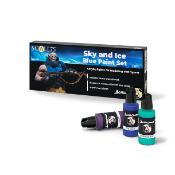 Scale Color Range: Paint Set - SKY And ICE  (8 Bottles 17 ML)