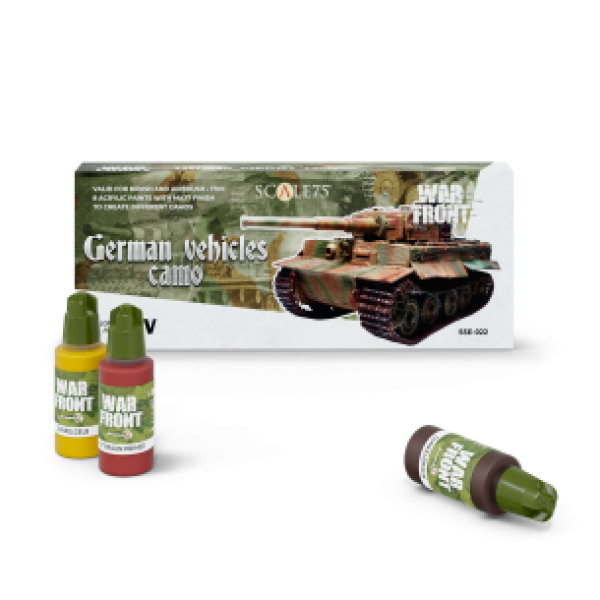 Warfront Range: Paint Set - GERMAN VEHICLES CAMO  (8 Bottles 17 ML)
