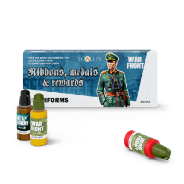 Warfront Range: Paint Set - RIBBONS, MEDALS AND REWARDS (8 Bottles 17 ML)