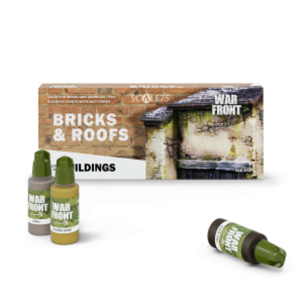 Warfront Range: Paint Set - BRICKS AND ROOFS (8 Bottles 17 ML)