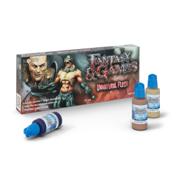Fantasy & Games: Paint Set -  UNNATURAL FLESH  (8 Bottles 17 ML)