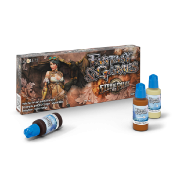 Fantasy & Games: Paint Set -  STEAM AND PUNK  (8 Bottles 17 ML)