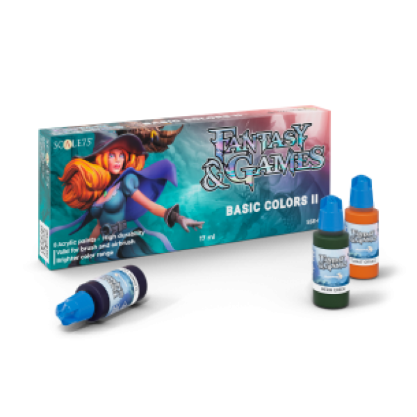 Fantasy & Games: Paint Set -  BASIC COLORS 2 (8 Bottles 17 ML)