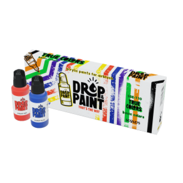 Drop & Paint Range: Paint Set - TRUE COLORS (8 Bottles 17 ML)