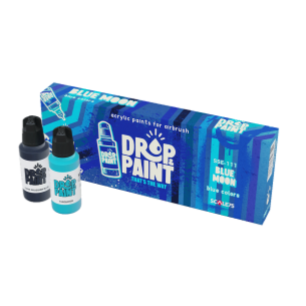 Drop & Paint Range: Paint Set - BLUE MOON (8 Bottles 17 ML)