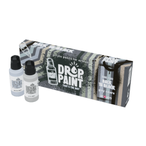 Drop & Paint Range: Paint Set - BACK TO BLACK (8 Bottles 17 ML)