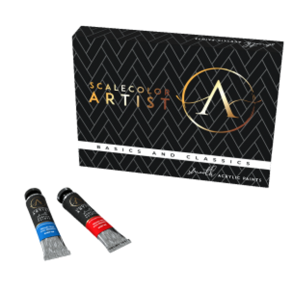 Artist Scalecolor Range: Paint Sets - BASICS AND CLASSICS  (12 Tubes 20 ML)