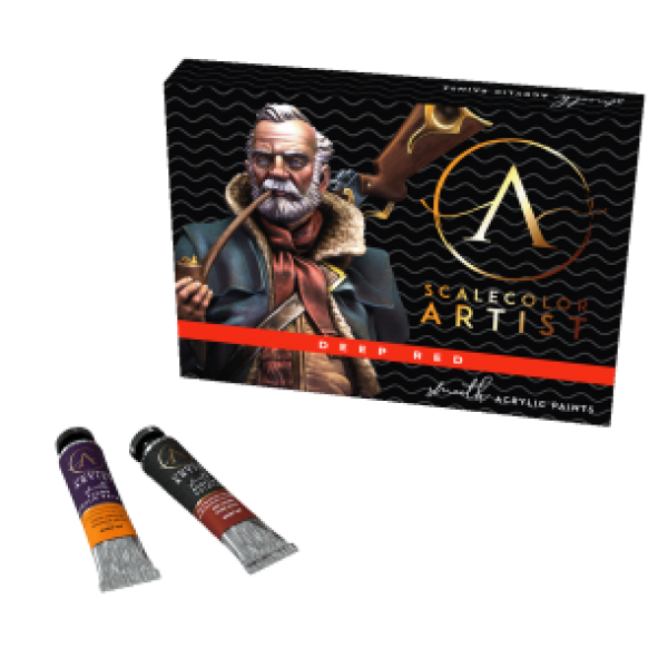 Artist Scalecolor Range: Paint Sets - DEEP RED (12 Tubes 20 ML)