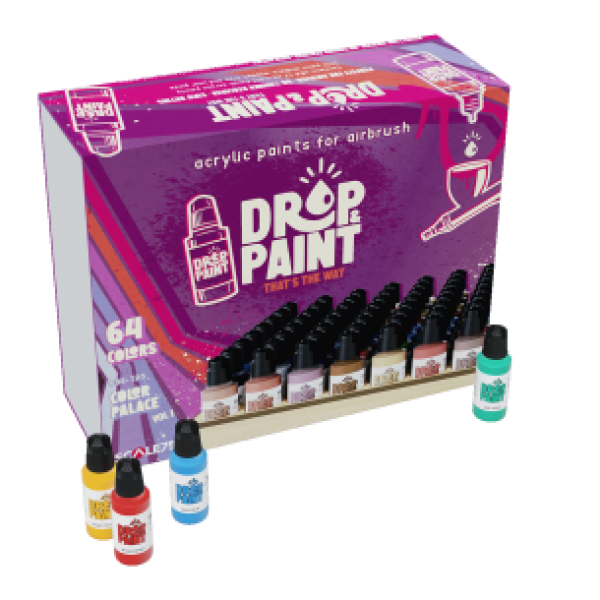 Drop & Paint Range: Paint Set - COLOR PALACE VOL 1 (64 Bottles 17 ML)