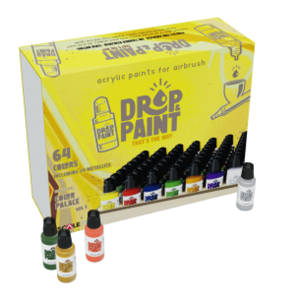 Drop & Paint Range: Paint Set - COLOR PALACE VOL 2 (64 Bottles 17 ML)