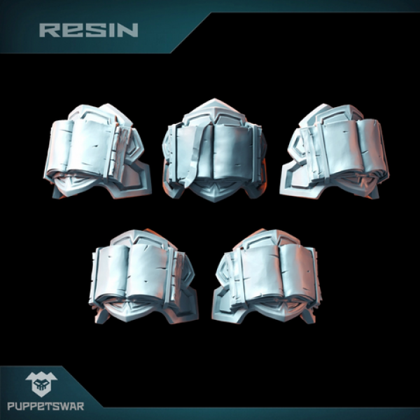 Puppetswar: (Accessory) Book Shoulder Pads (5)