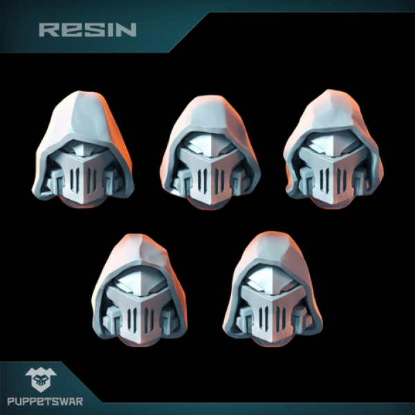 Puppetswar: (Accessory) Hooded Iron Knight Helmets (5)