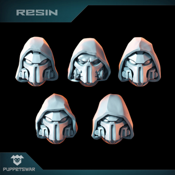 Puppetswar: (Accessory) Hooded Striker Helmets (5)