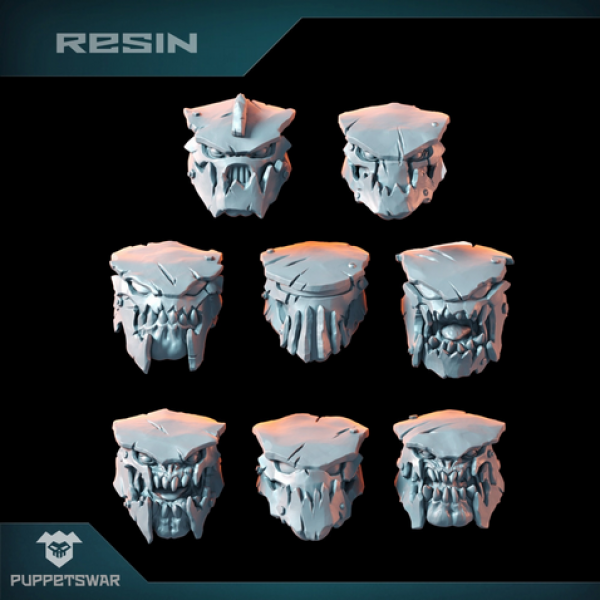 Puppetswar: (Accessory) Orc Tracker Heads (8)