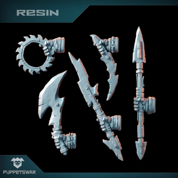 Puppetswar: (Accessory) Orc Tracker Choppers [right] (5)