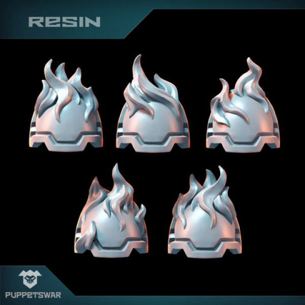 Puppetswar: (Accessory) Burning Shoulder Pads (5)