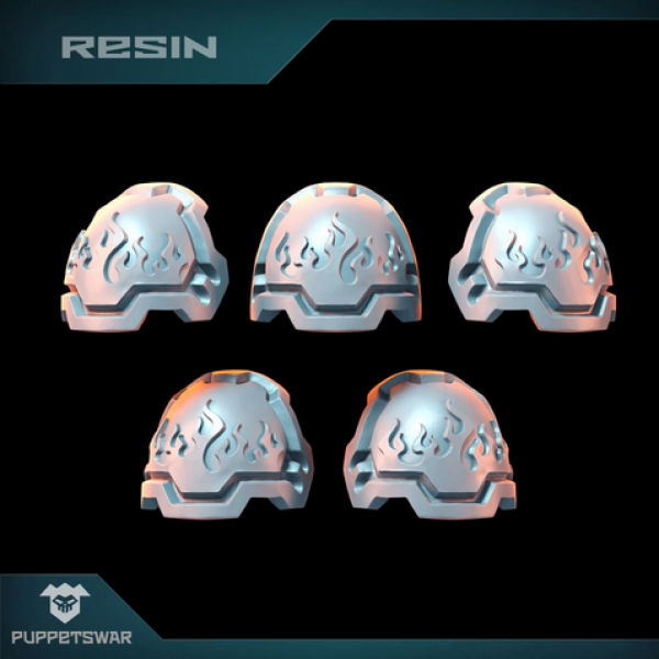 Puppetswar: (Accessory) Infernal Flame Shoulder Pads (5)