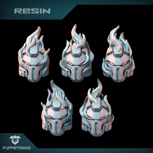 Puppetswar: (Accessory) Burning Crushers Helmets (5)