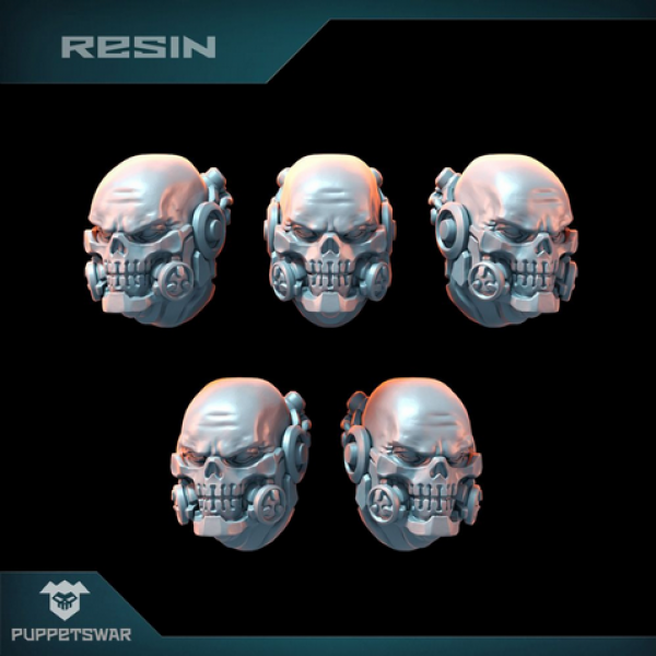Puppetswar: (Accessory) Skull Mask Heads (5)