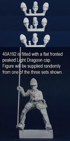 Front Rank Miniatures: 40A192 Continental Light Dragoon - Suitable For Most Regiments - Standar