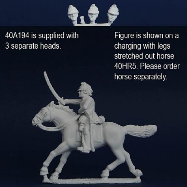 Front Rank Miniatures: 40A194 3rd Regiment Of Continental Light Dragoon - Trooper With Separate