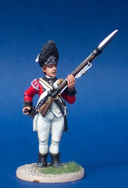 Front Rank Miniatures: 40A31 British Grenadier - Reaching Into Cartridge Box (3 Head Variants) 