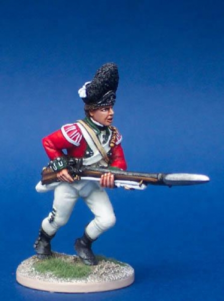 Front Rank Miniatures: 40A35 British Grenadier - Attacking, Levelled Musket (3 Head Variants) (