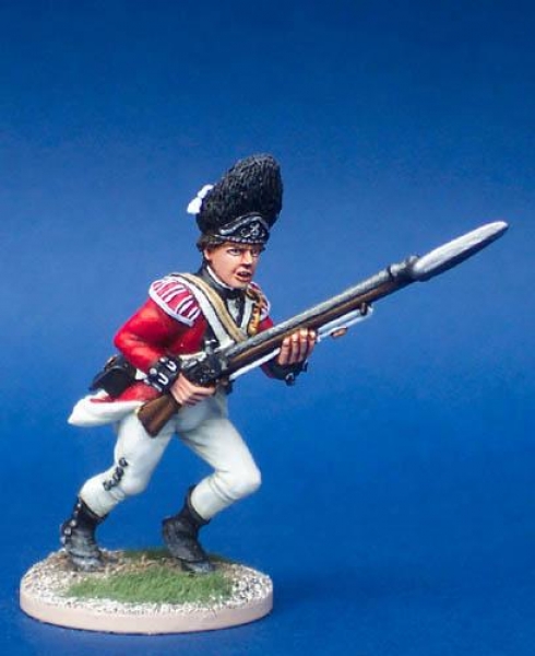 Front Rank Miniatures: 40A36 British Grenadier - Attacking, Musket At Porte (3 Head Variants) (