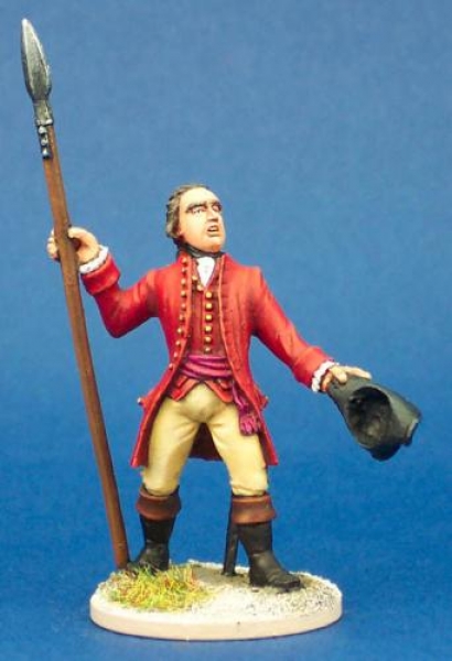 Front Rank Miniatures: 40A59 AWI Militia Command - Officer/Standard Bearer With Spontoon (1 fig