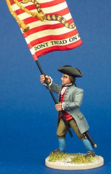 Front Rank Miniatures: 40A60 AWI Militia Command - Standard Bearer (1 figure) (40mm)
