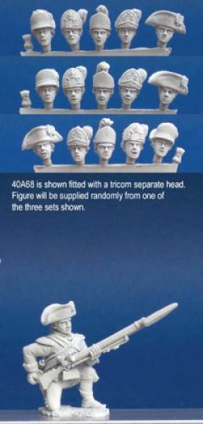 Front Rank Miniatures: 40A68 British Light Infantryman - Kneeling Reaching Into Cartridge Box (