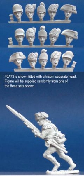 Front Rank Miniatures: 40A73 British Light Infantryman - Attacking, Musket At Porte (1 figure) 