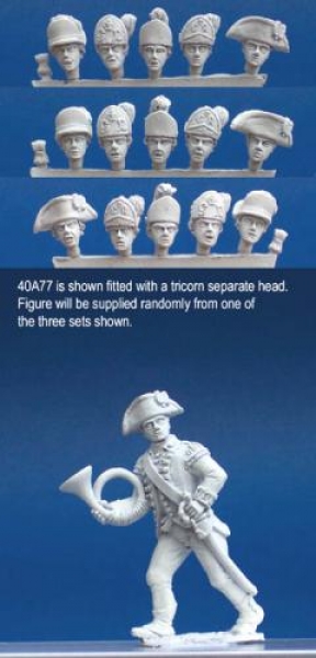 Front Rank Miniatures: 40A77 British Light Infantry Command - Buglar Advancing (1 figure) (40mm