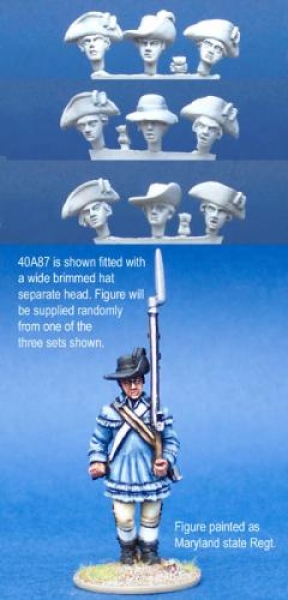 Front Rank Miniatures: 40A87 Hunting Shirt - Marching, Short Gaiters, Haversack (1 figure) (40m