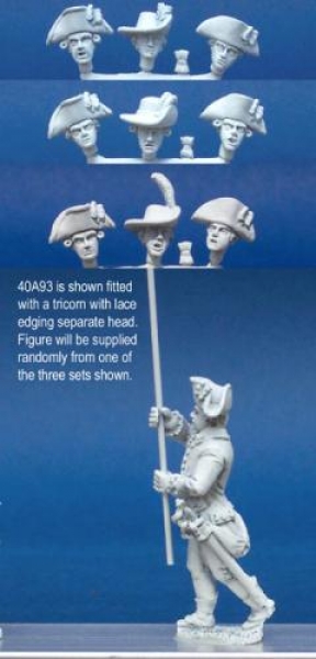 Front Rank Miniatures: 40A93 Long Regimental Coat - Standard Bearer Marching (1 figure) (40mm)