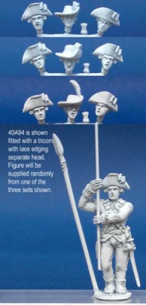 Front Rank Miniatures: 40A94 Long Regimental Coat - Standard Bearer / Officer With Spontoon, Ma
