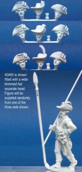 Front Rank Miniatures: 40A95 Long Regimental Coat - Standard Bearer / Officer With Spontoon On 