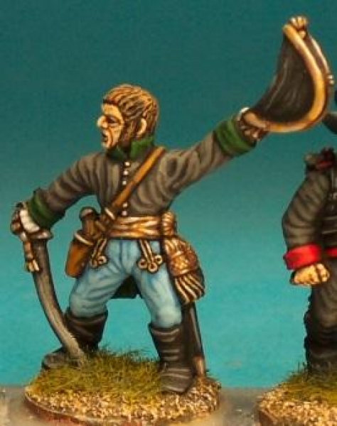 Front Rank Miniatures: AN81 Jager / Jager Command - Officer Bareheaded, Waving Bicorn (6 figure