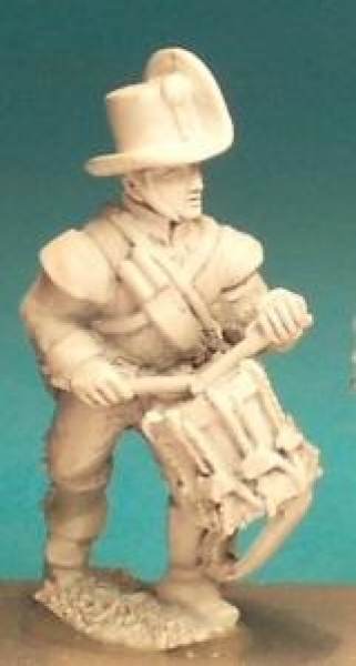 Front Rank Miniatures: AN87 Landwehr Command - Drummer In Regulation Dress And Corsehut (6 figu