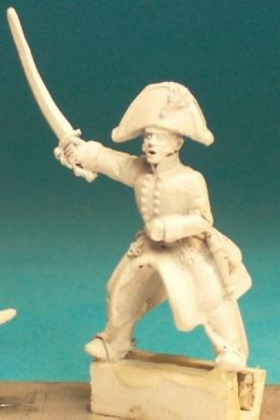 Front Rank Miniatures: AN91 Landwehr Command - Mounted Officer In Bicorn, Waving Sabre (6 figur