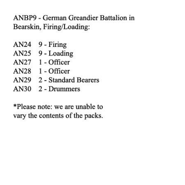 Front Rank Miniatures: ANBP9 German Grenadier Battalion In Bearskin, Firing / Loading (24 Figur